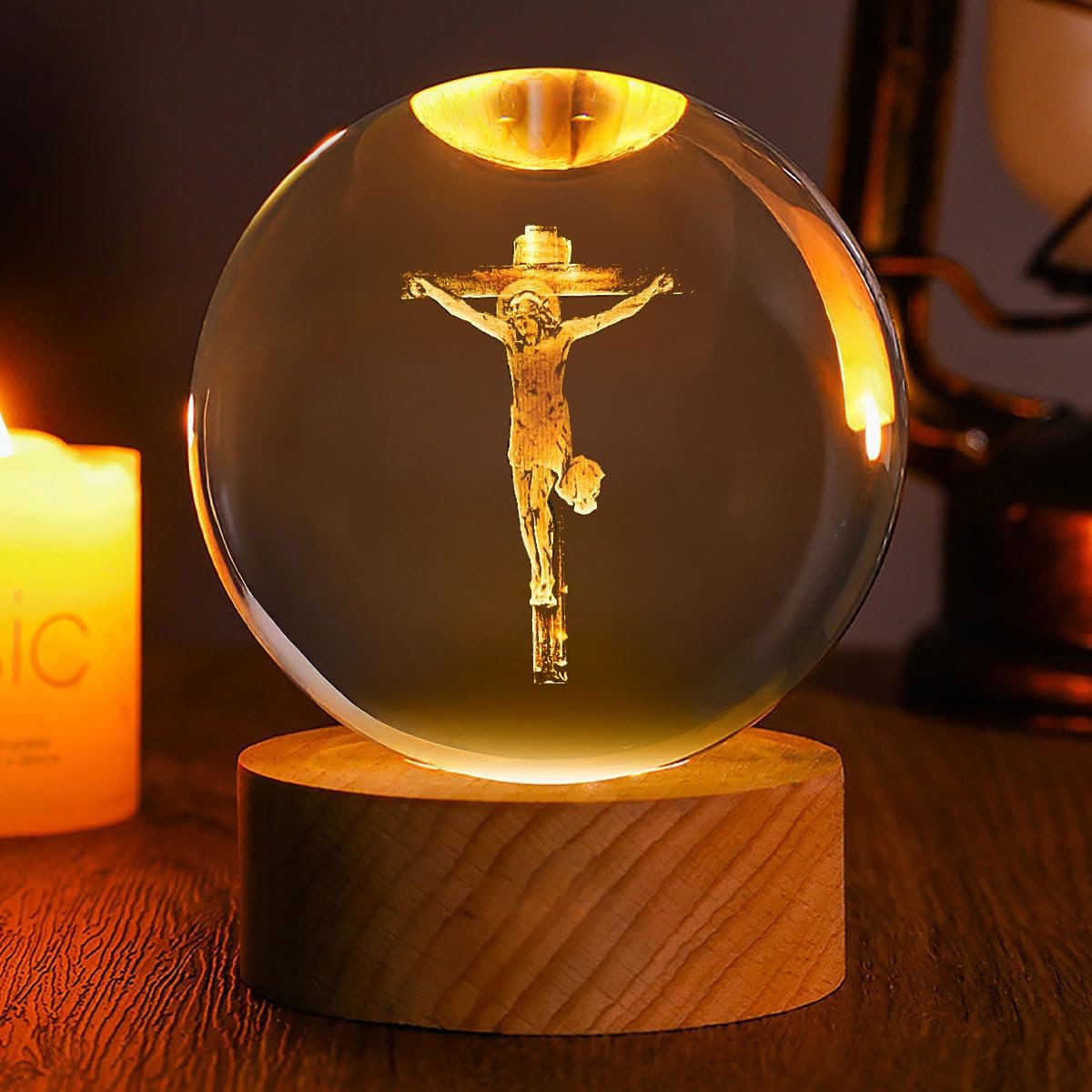 Lampada: Sfera Celeste – la Presenza Divina che Illumina la Tua Casa