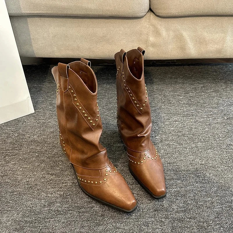 Botte cuir femme