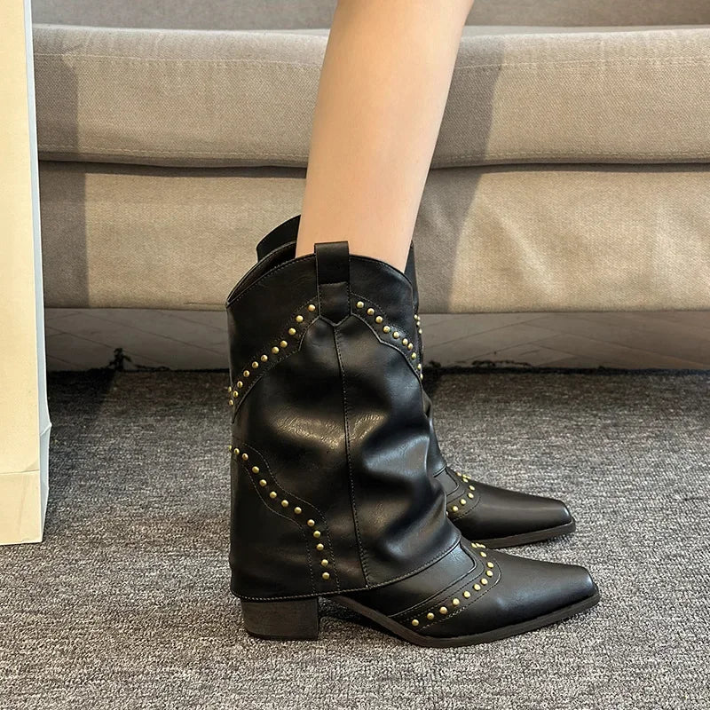 Botte cuir femme