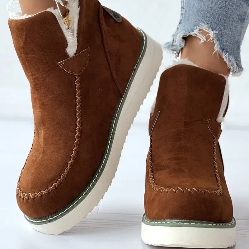 Botte d’hiver femme en daim