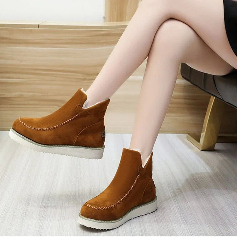 Botte d’hiver femme en daim