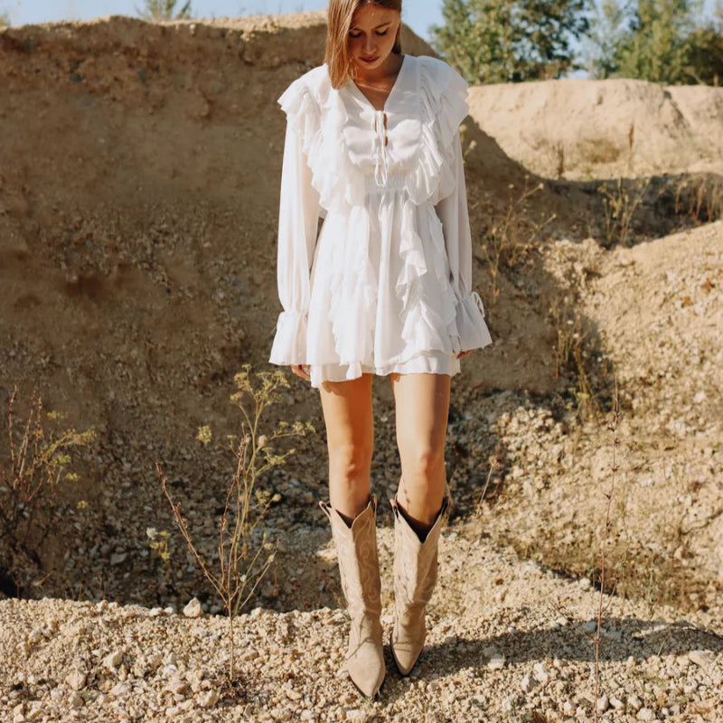 Bottes hautes en daim premium
