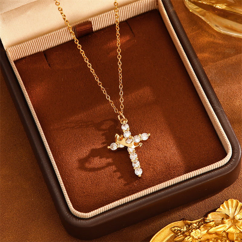 COLLIER CRUCIFIX AVEC BAGUE DE LUXE
