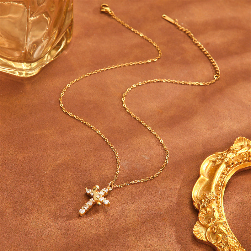 COLLIER CRUCIFIX AVEC BAGUE DE LUXE