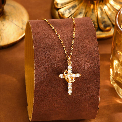 COLLIER CRUCIFIX AVEC BAGUE DE LUXE