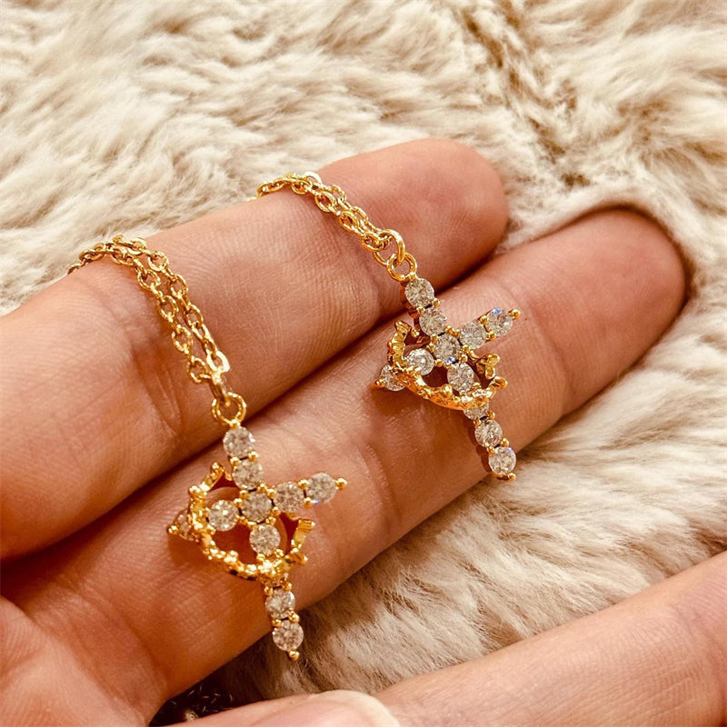 COLLIER CRUCIFIX AVEC BAGUE DE LUXE