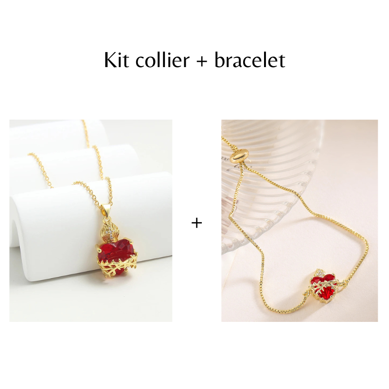 Collier Sacré-Cœur – La foi à porter sur la poitrine
